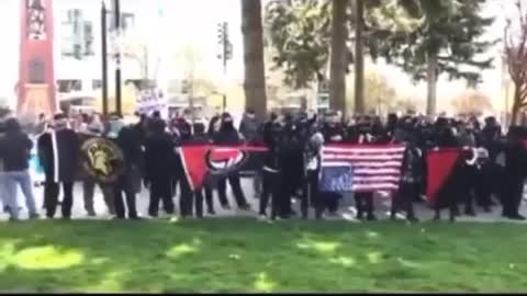 Antifa Chanting "George Soros Where's Our Money?"