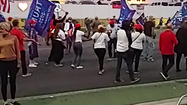 Dancing at bh maga rally