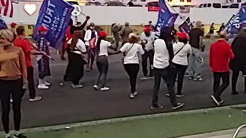 Dancing at bh maga rally