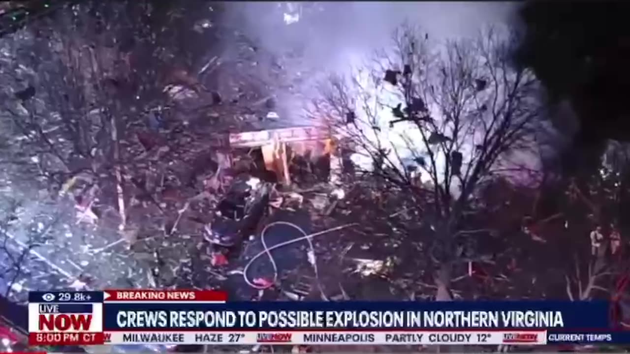 Explosion Levels Home in Sterling Virginia