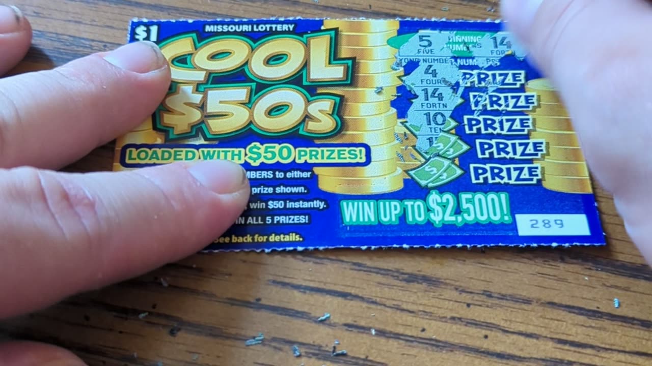 Will I win big . MO Lottery cool 50's