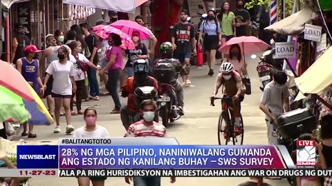 28% ng mga Pilipino, naniniwalang gumanda ang estado ng kanilang buhay −SWS Survey