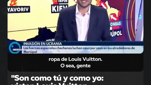 Il collaboratore di un programma spagnolo ha affermato che i rifugiati ucraini sono "persone come noi", ma non per l'aspetto umanitario, ma evidenziando che indossano marchi di lusso come Louis Vuitton o Dolce & Gabbana.