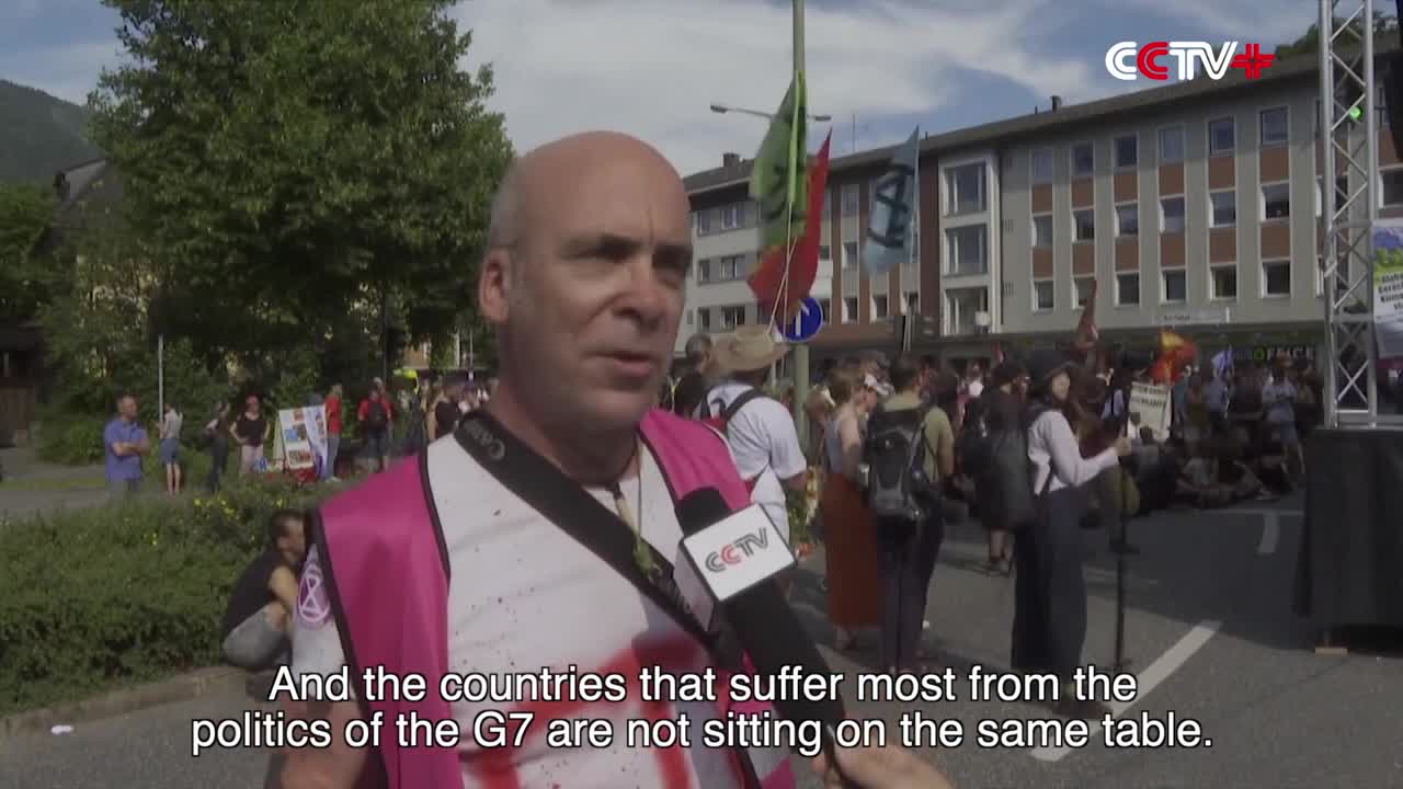 Hundreds Protest Outside G7 Summit in Germany