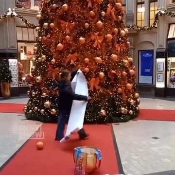 Climate protesters attack Christmas Tree 🎄