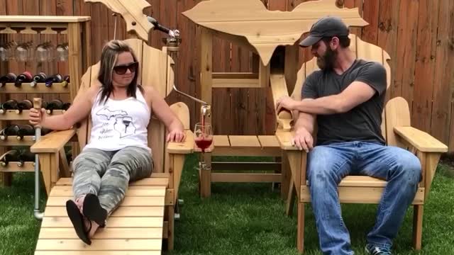 Man Built A Lawn Chair That Pours You Wine For You And We Want It