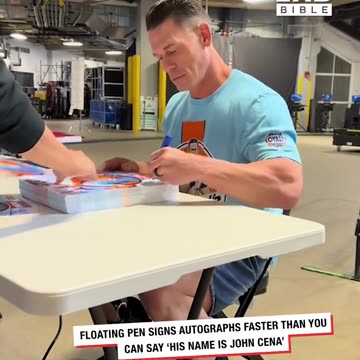 John Cena is an autographing machine
