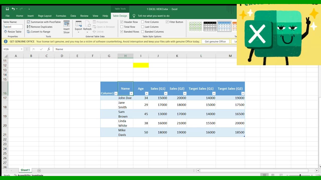 EXCEL SHORTCUTS