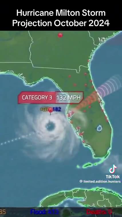 HURRICANE MILTON'S 𒅒 PROJECTED PATH [THIS IS WEATHER MANIPULATION RIGHT BEFORE YOUR EYES]