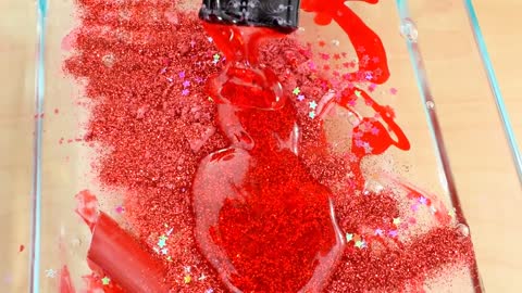 Blue vs Red - Mixing Makeup Eyeshadow Into Slime! Special Series 108 Satisfying