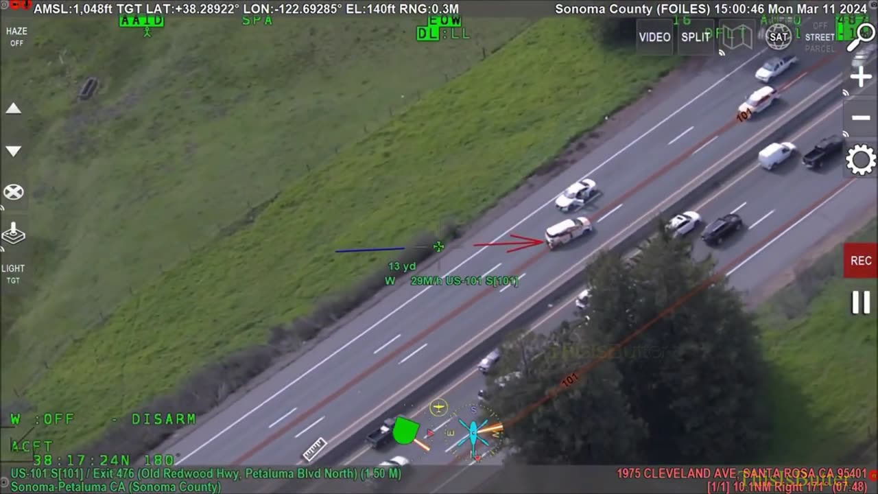 Helicopter footage shows Sonoma County deputies chase retail theft suspects