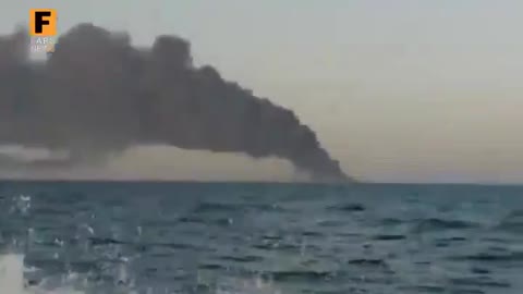 Iranian Navy supply Ship KHARG 431 caught fire