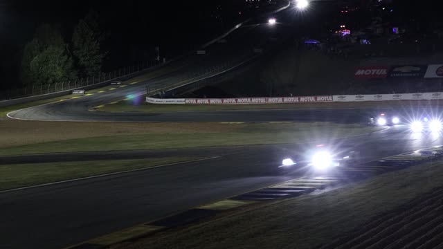 Racing on Track at Night