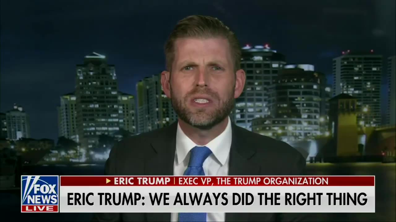 Eric Trump: "My father built the skyline of New York City. And this is the thanks he gets?"