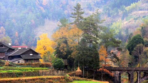 Village under dusk