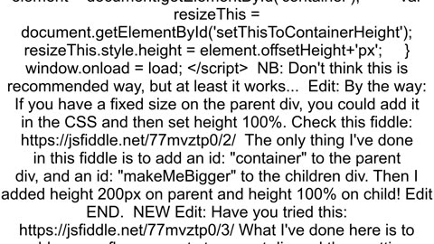 How to make div height 100 of his parent