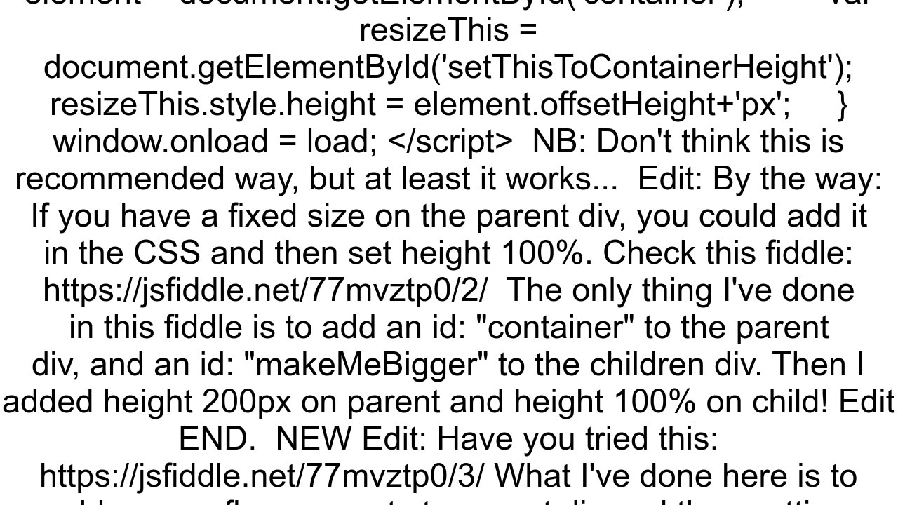 How to make div height 100 of his parent