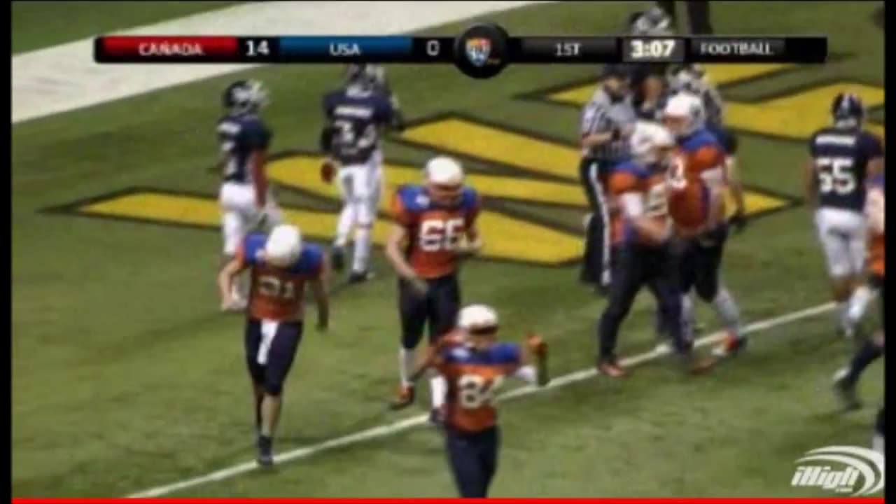 LIAM O'BRIEN CANADIAN HIGHSCHOOL QUARTERBACK TEAM BC FBU INTERNATIONAL BOWL TOURNAMENT HIGHLIGHTS