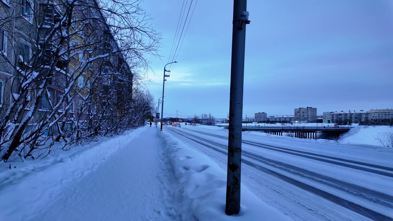 View of the bridge in Vorkuta