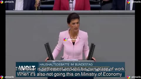 Sahra Wagenknecht - talks in german Parlament