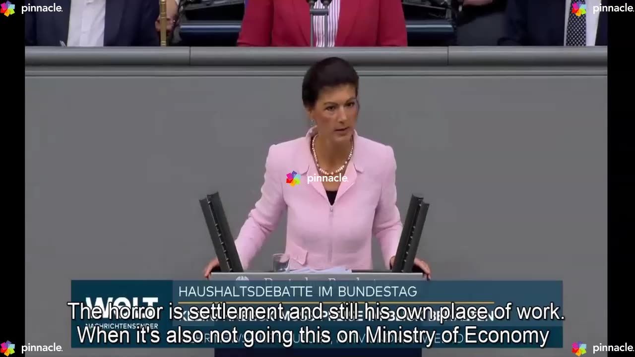 Sahra Wagenknecht - talks in german Parlament