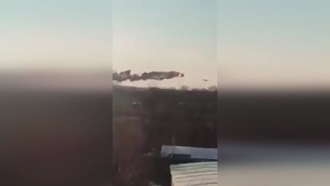 Russian Helicopter Bursts into flames after being hit with anti air over Ukraine
