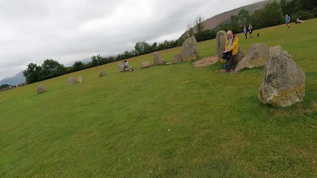 Stone circle Lake District. GoPro