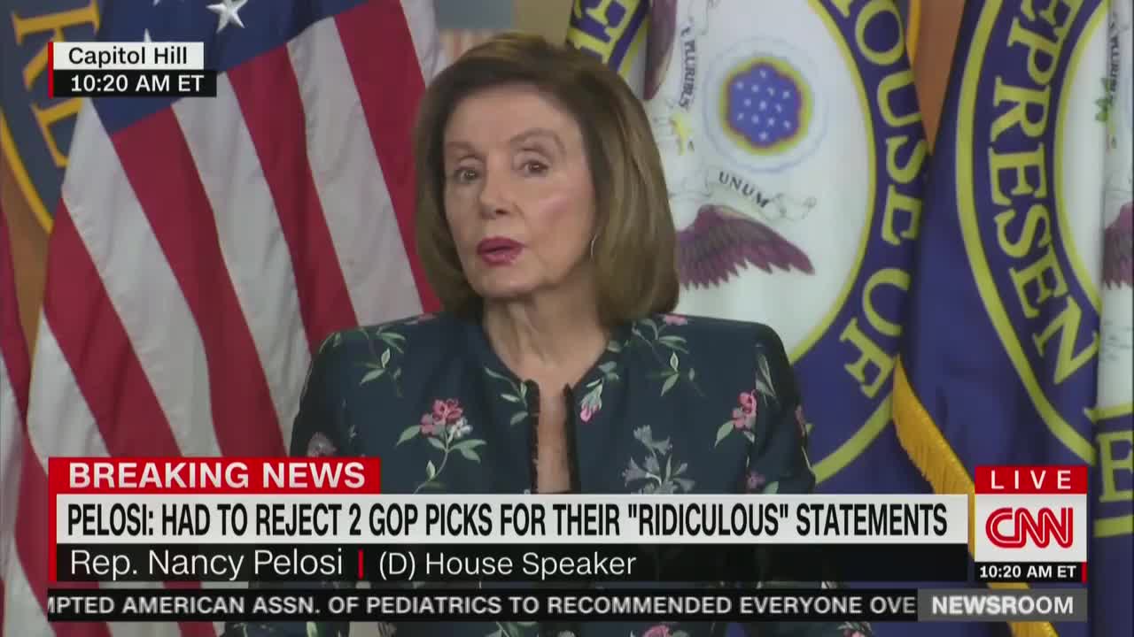 Pelosi Reminds Reporters Rep Banks Blamed Biden for Jan 6th