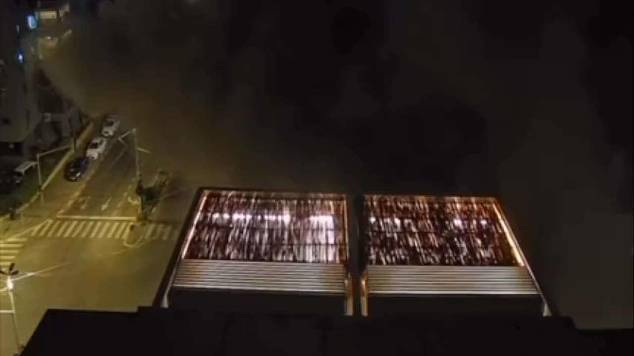 Palestinian rocket fired a night strikes a residential building in Ashkelon, Israel
