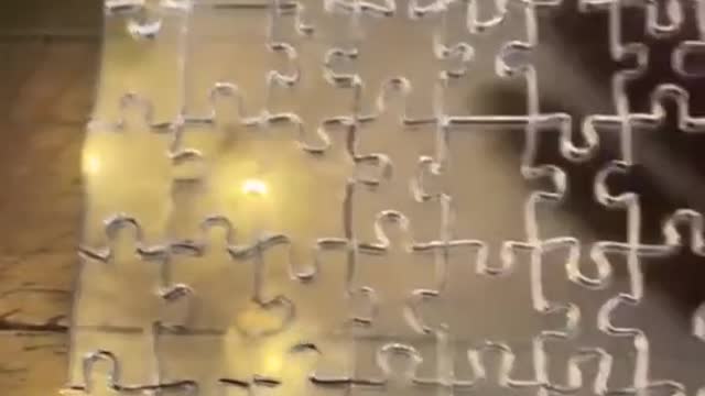 Person finishes a clear puzzle with false edges, and ends up with an extra piece...