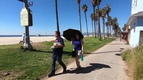 Beach walk ,bikini body, in a us beach