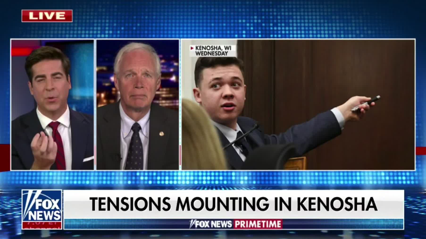 Sen. Ron Johnson says the Rittenhouse trial has highlighted the "vast divide" in the nation.