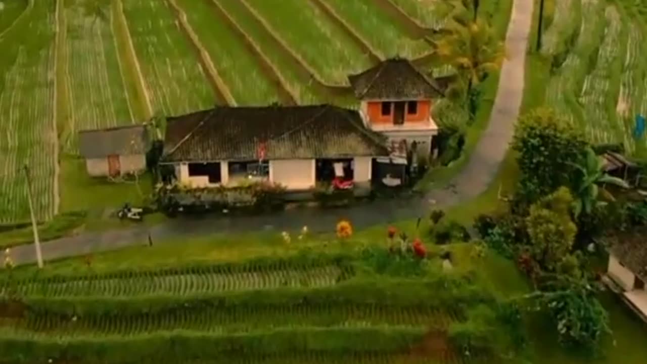 A Beautiful cambodian village drone view | Cambodia | beautiful village view