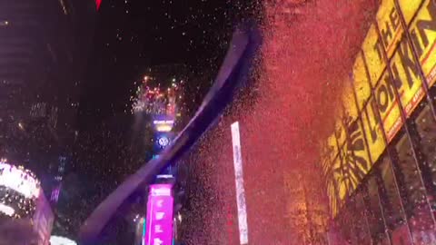 Happy New Year's Day at Times Square