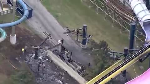 Fire damages slide at Canada's Wonderland water park_batch