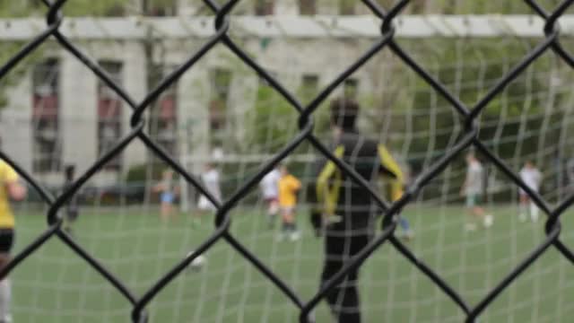 A shot of street football