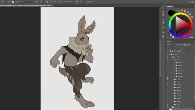 The Process Of Rabbit Painting