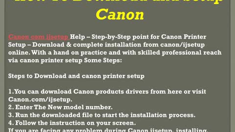 How To Download and Setup Canon