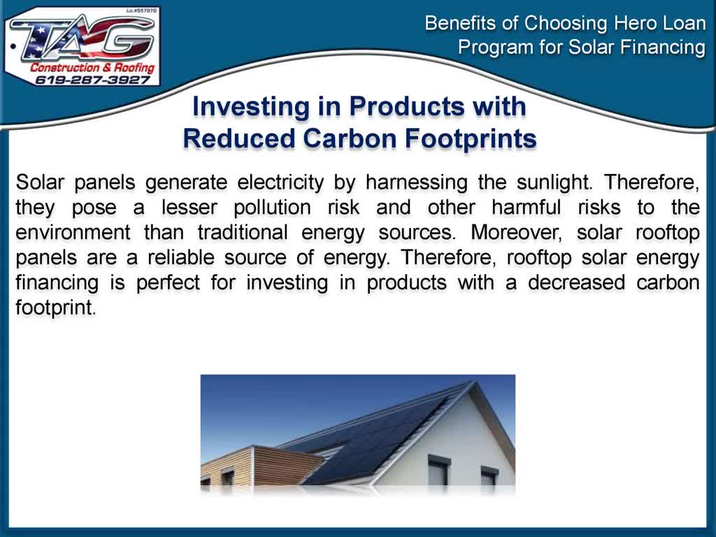 Benefits of Choosing Hero Loan Program for Solar Financing