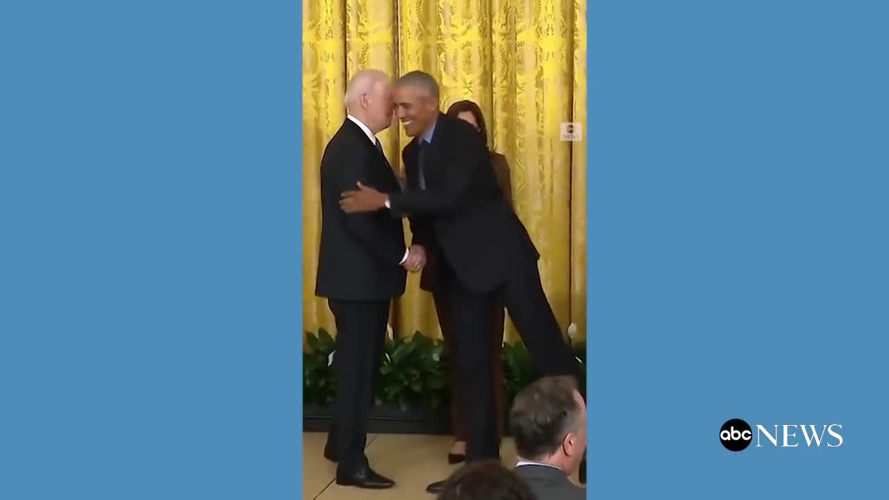 Obama jokingly trolls Biden at White House event