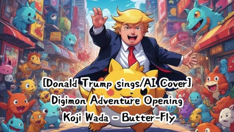 [Donald Trump sings/AI Cover] Digimon Adventure Opening Kōji Wada - Butter-Fly