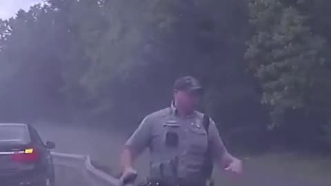 BMW crashes into traffic stop!