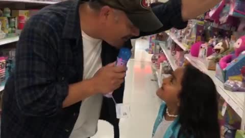 singing " let it go" to my surprised granddaughter at Target