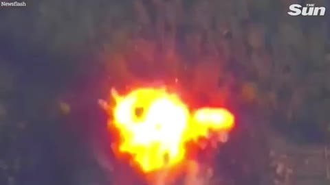 Huge fireball rises as Russian forces 'launch missiles at Ukrainian base'