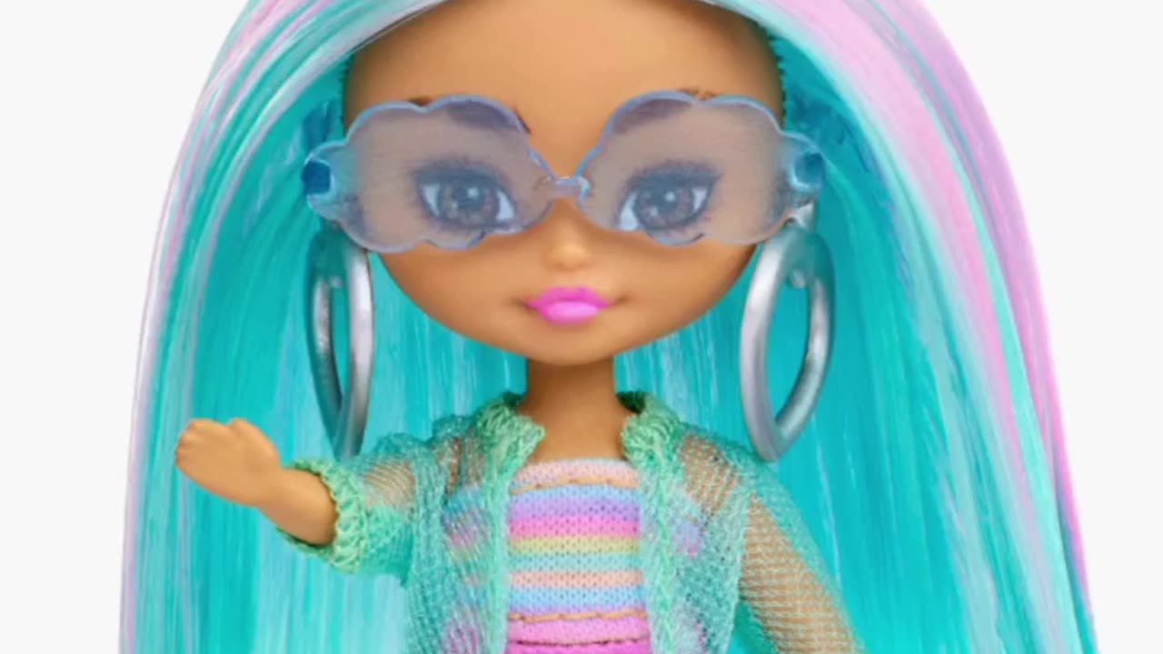 "Barbie Extra Itty Bitty Tini Mini Blue Hair"Adorable Come See🖤💙💎🎶🎤💫