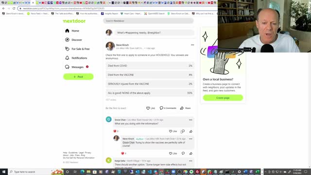 Nextdoor survey: Twice as many people died from the vaccine as from the virus
