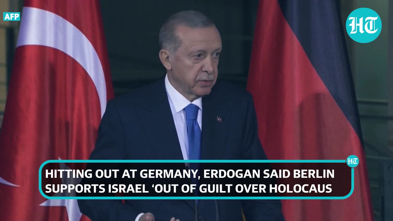 ERDOGAN SCOLDS GERMAN CHANCELLOR FOR BACKING ISRAEL MASSACRE