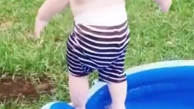 Cute baby playing/baby play with 🍼/baby play on grass