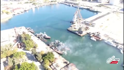 🇮🇱⚡️🇸🇾 “Latakia port after the attacks of the Zionist regime.”