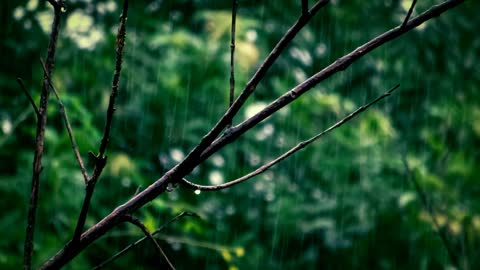 1 Hour Gentle Rain Sounds for Sleep, Relaxation & Meditation | Rain in Nature